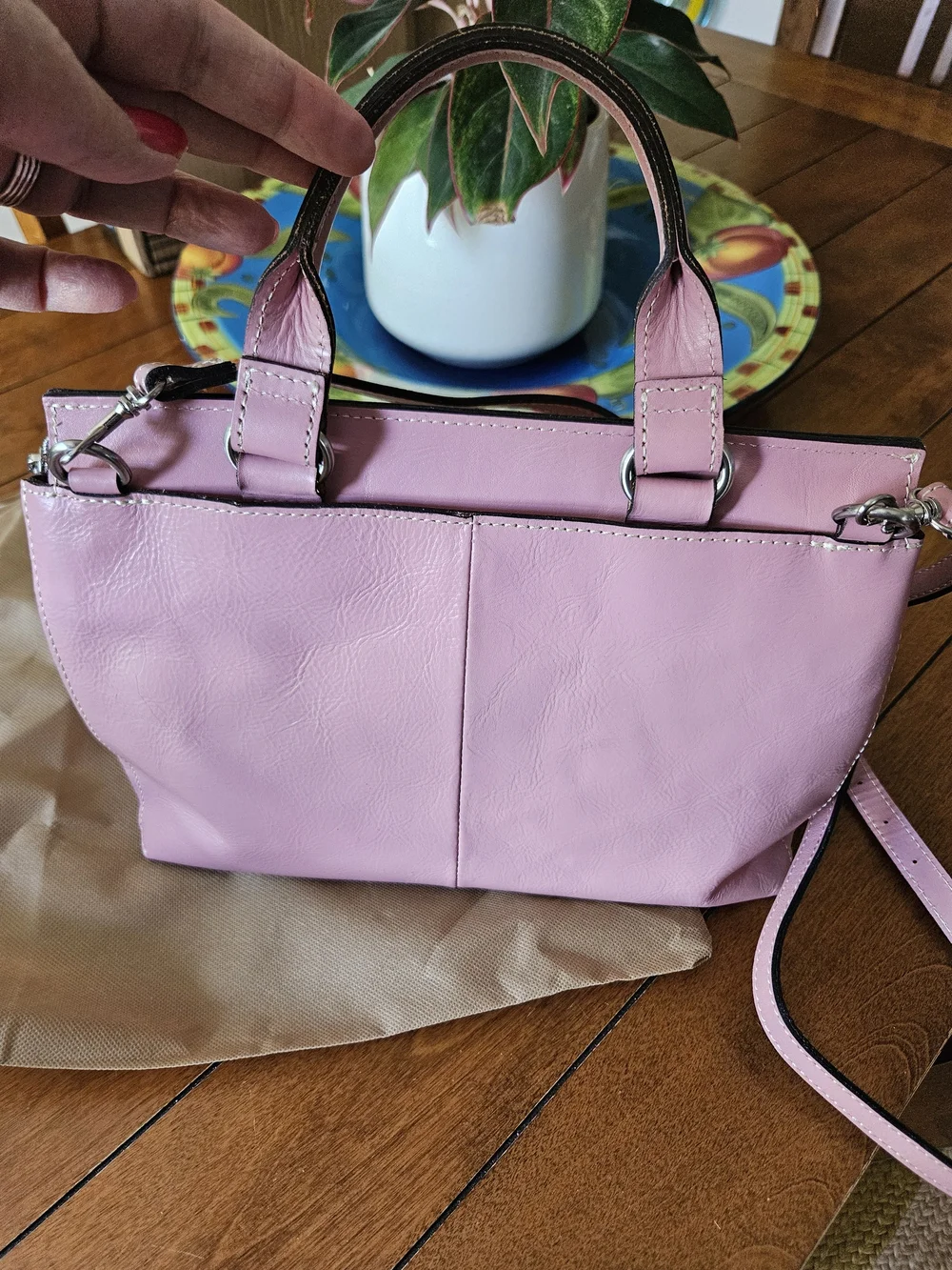 Patricia Nash Mollia Satcgel Boquet Beet Tassel Crossbody Bag
